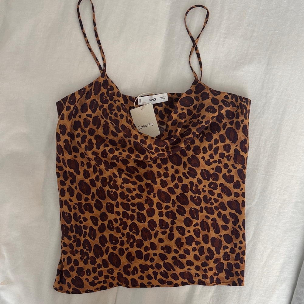 MNG Brown Leopard Print Camisole